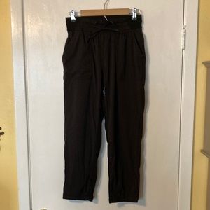 lululemon athletica black stripe loose straight fit track pant jogger